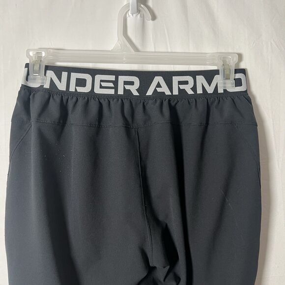 Under Armour Womens M Black Athletic Workout Training Pull on Lightweight Pants - Picture 7 of 10